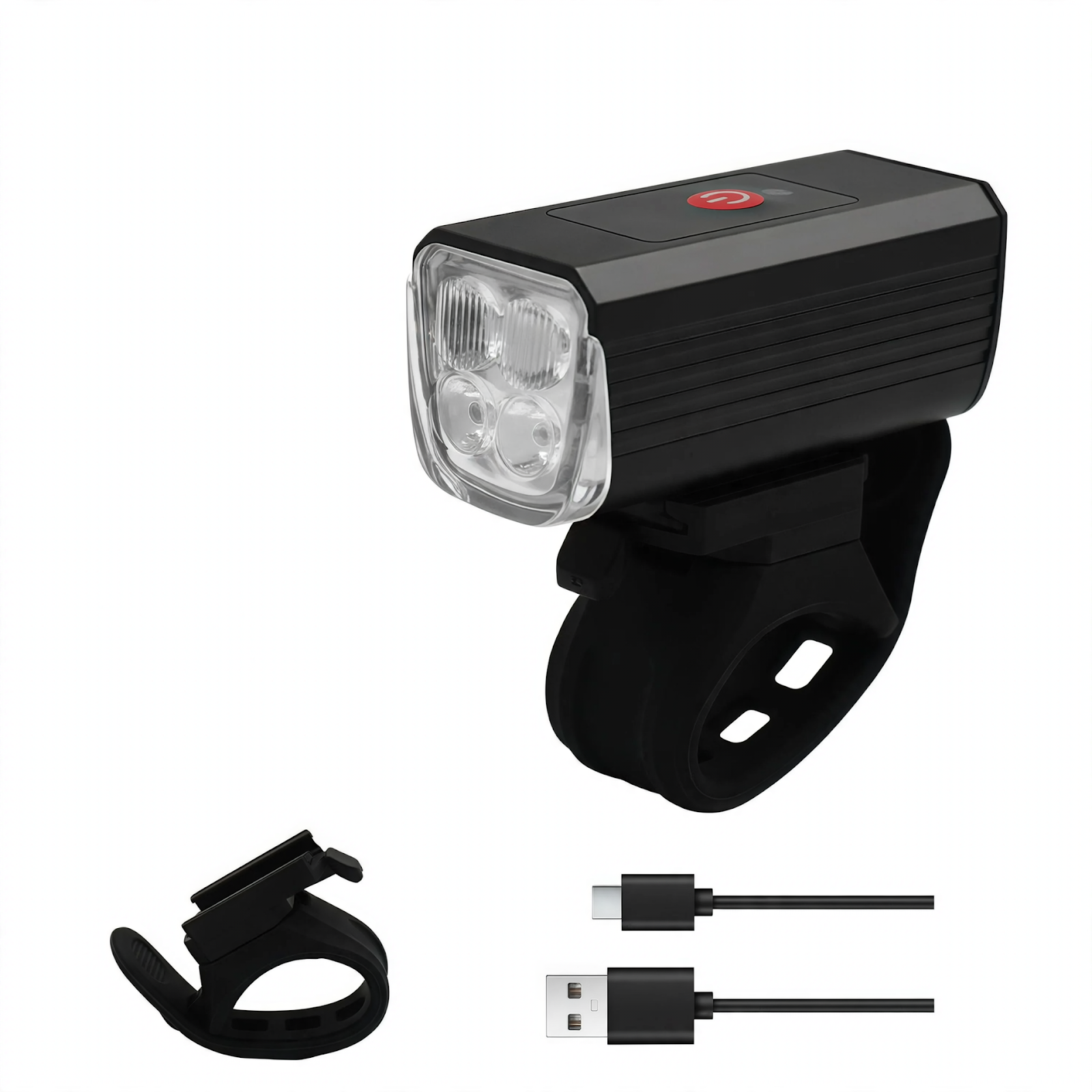 Bike Front Light, USB-C, Rechargeable, Waterproof