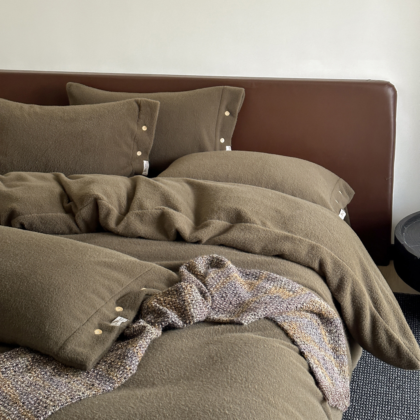 Elegant winter bedding set, cashmere look, warm