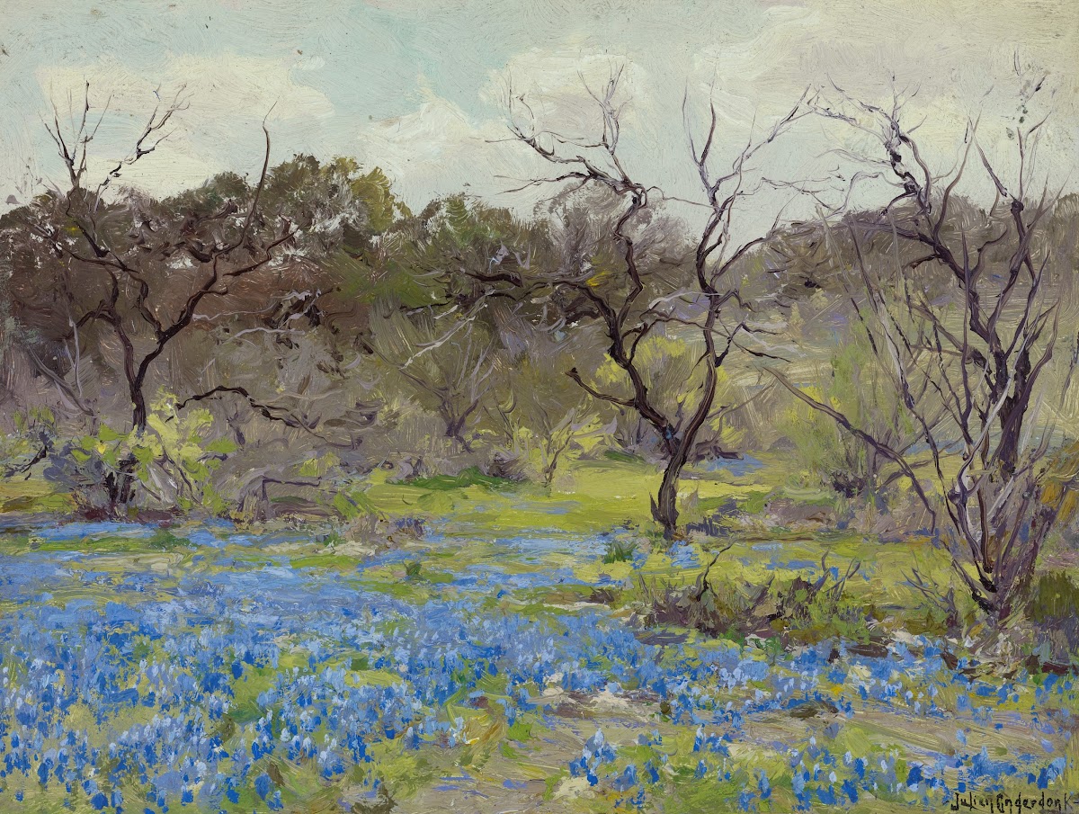 Early SpringBluebonnets and Mesquite 1919