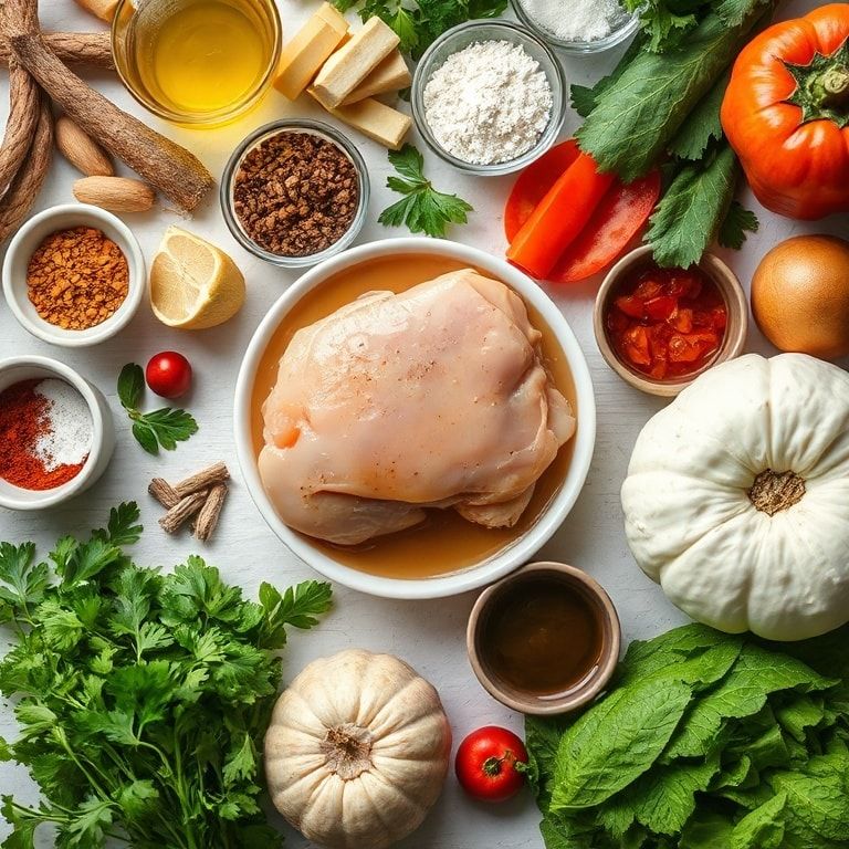 Ingredients for Hearty Chicken Vegetable Soup to Warm Your Soul and Heart: Easy Homemade Comfort on a Budget