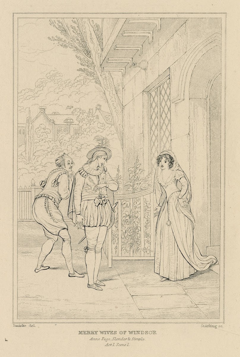 Merry wives of Windsor Anne Page Slender  Simple act I scene 1 19th century
