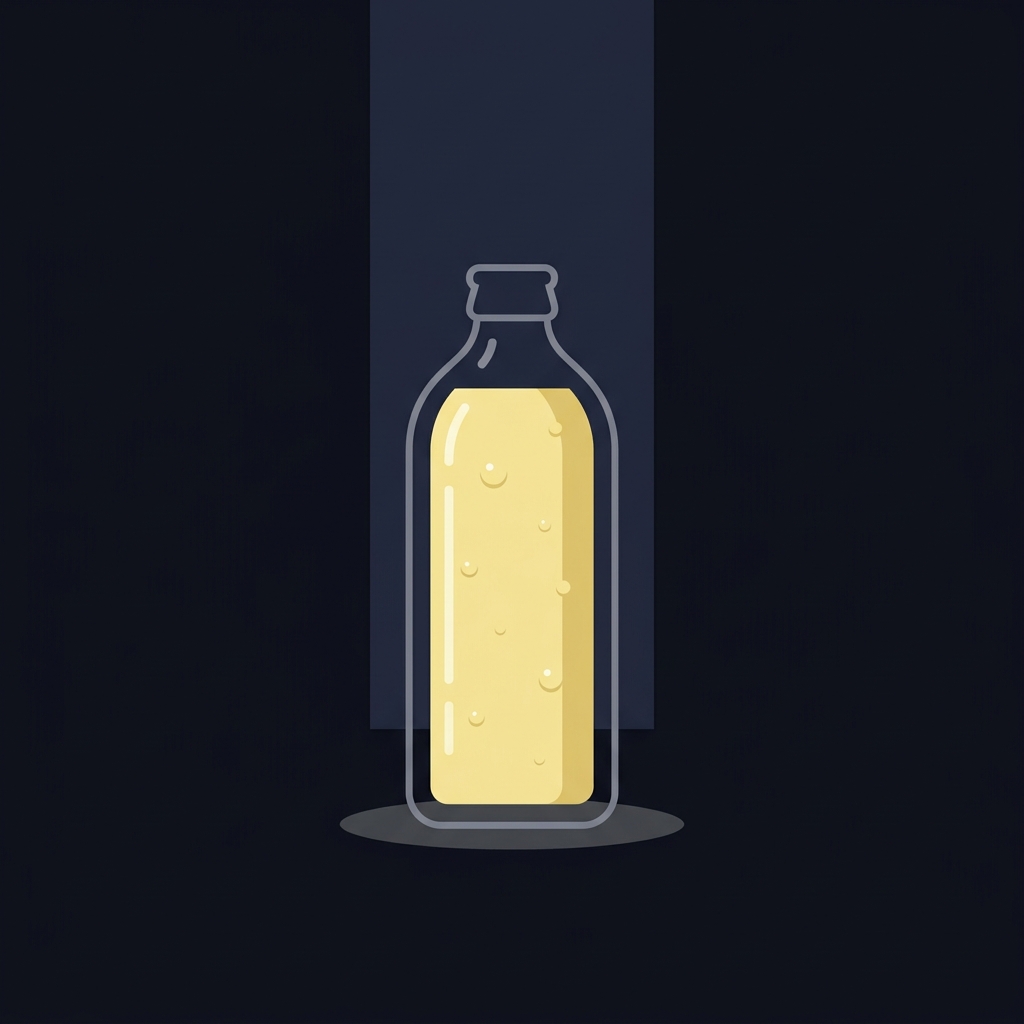Minimalist 2D vector of an unlabeled light lager bottle centered on a dark Funded Plays style background with pale yellow accents dallas cowboys odds