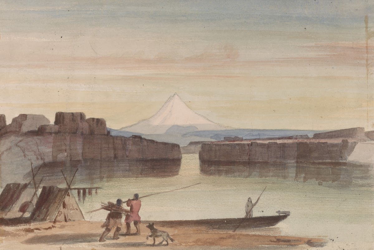 Dalles of Mt Columbia LookingWestward 1854