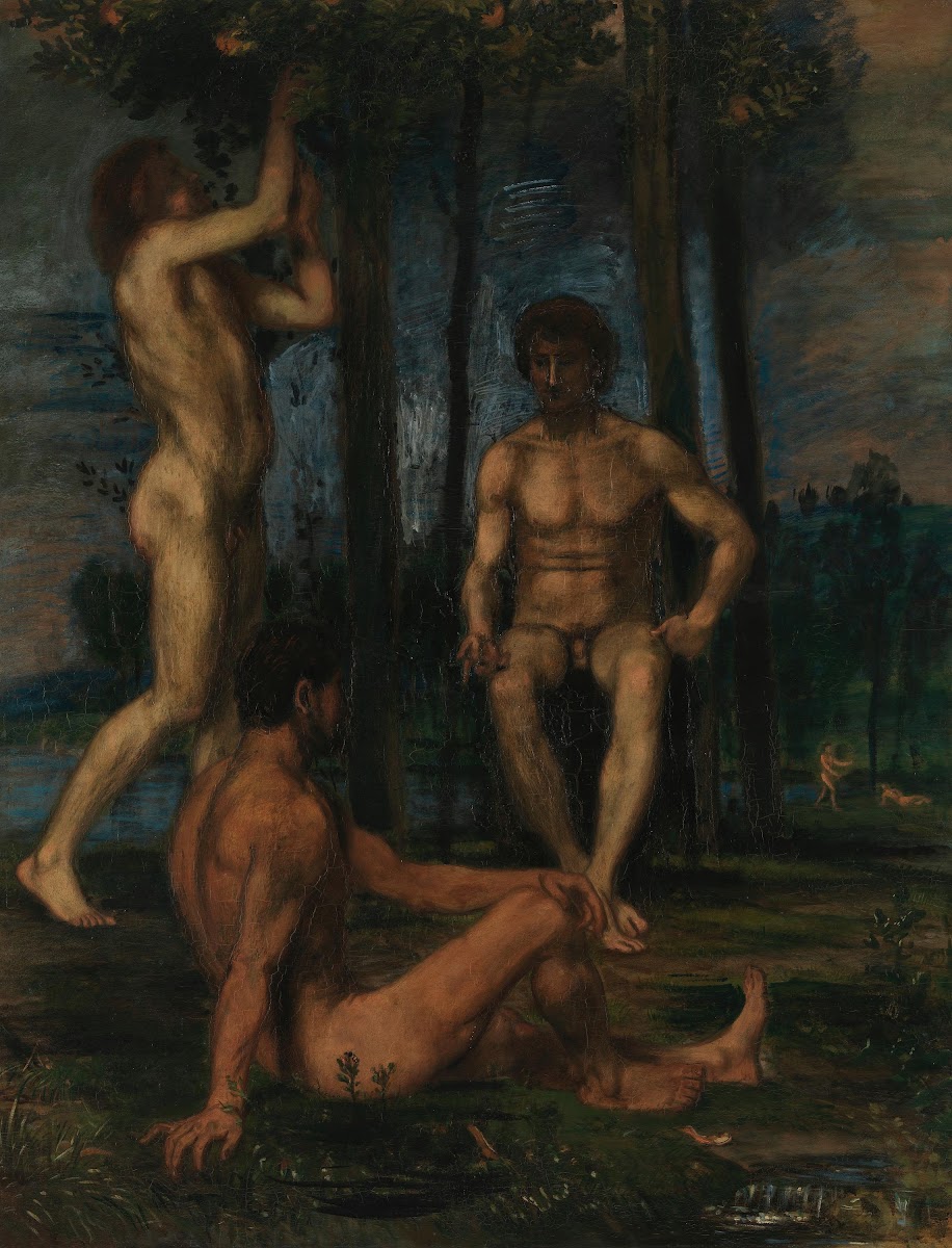 Drei Jünglinge unter Orangenbäumen ca 1873 1875