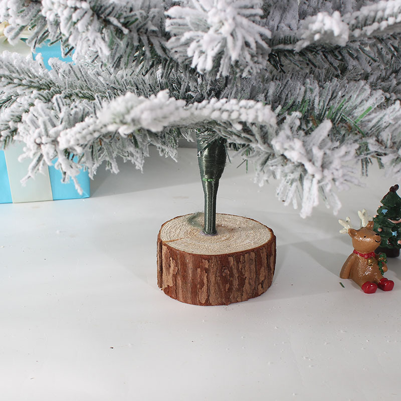 Mini-Weihnachtsbaum für den Tisch, beschneit, mit Beleuchtung