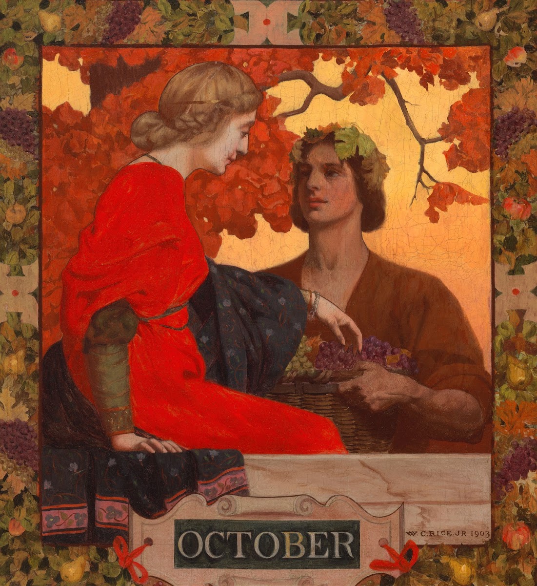 October cover illustration for Harpers Magazine 1903