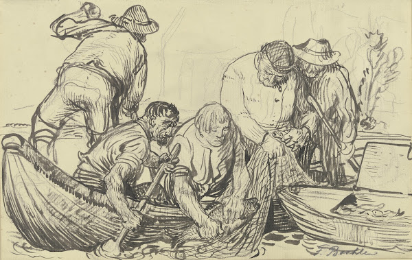 Fishermen working ca 1898