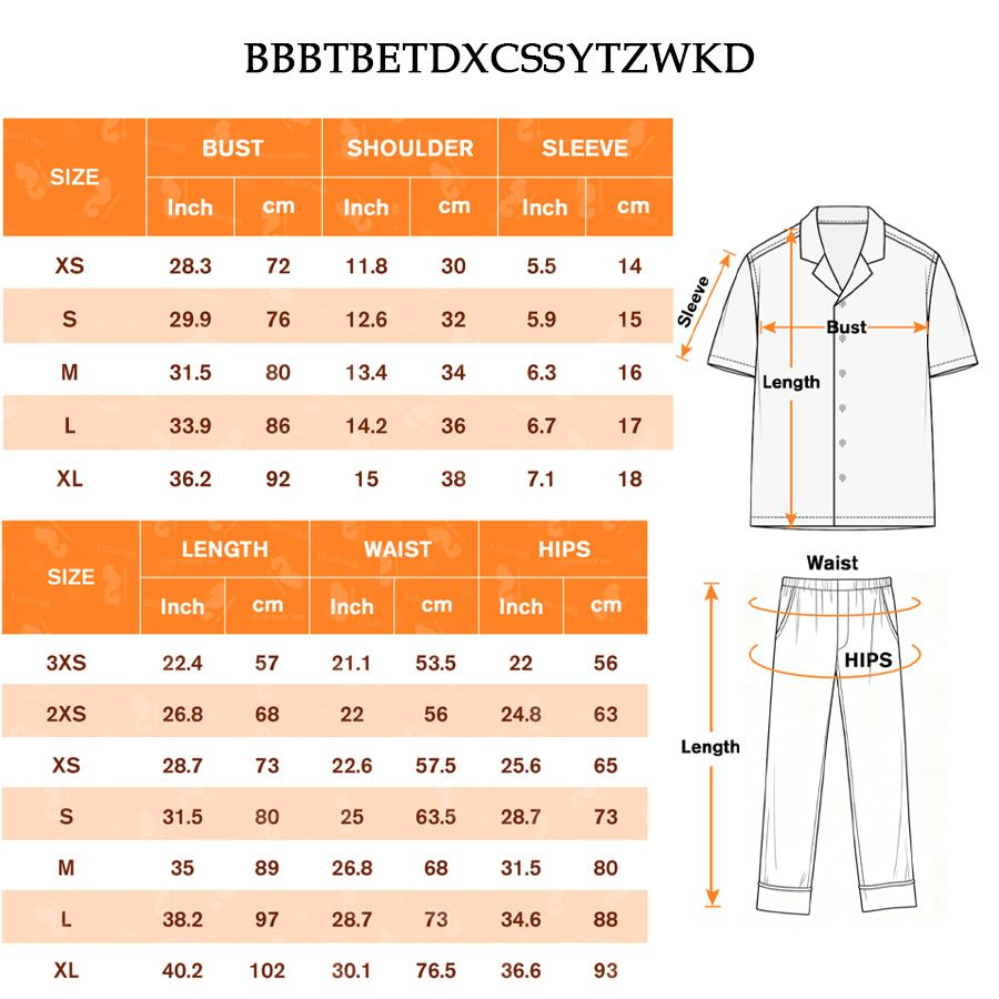 Unhemmed Allover Print Kids Short-Sleeve Shirt & Long Pants Pajama Set, No Pockets