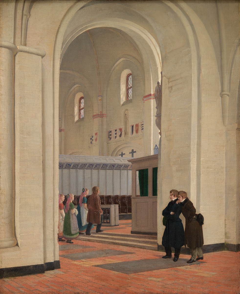 The Interior of St Bendts Church at Ringsted 1829