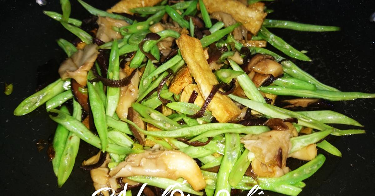 Đậu cô ve xào nấm chay