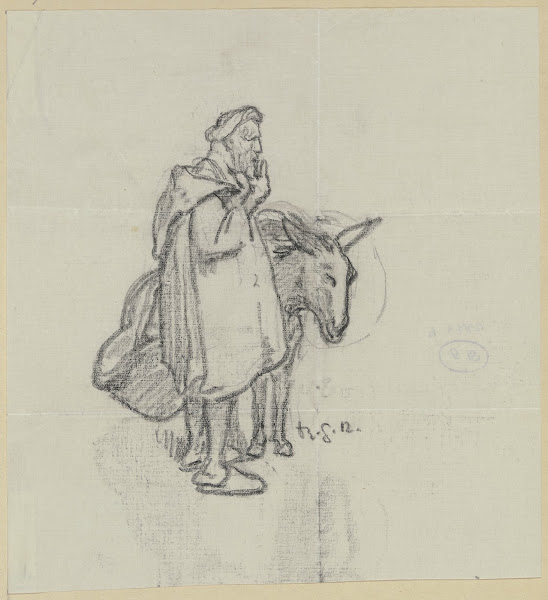 A man with a donkey 1912