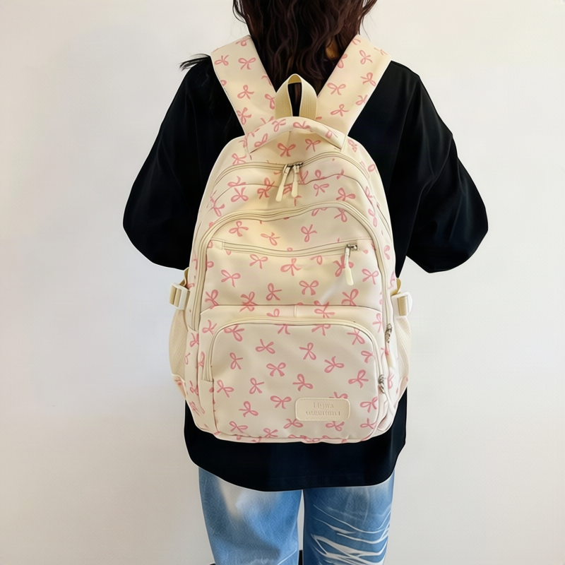 Nylon backpack, large capacity, modern design