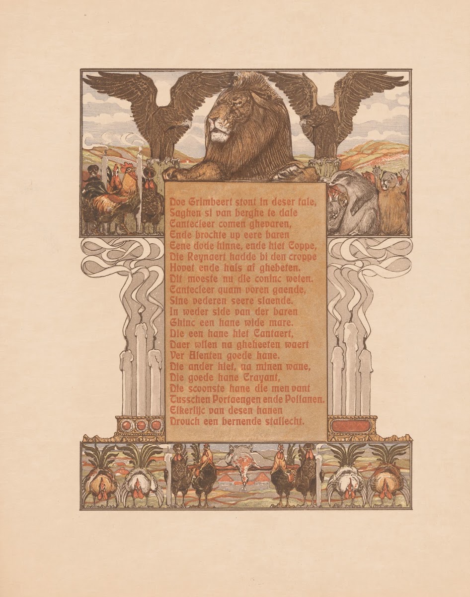 Extinguished candles and lion Nobel flanked by eagles 1910
