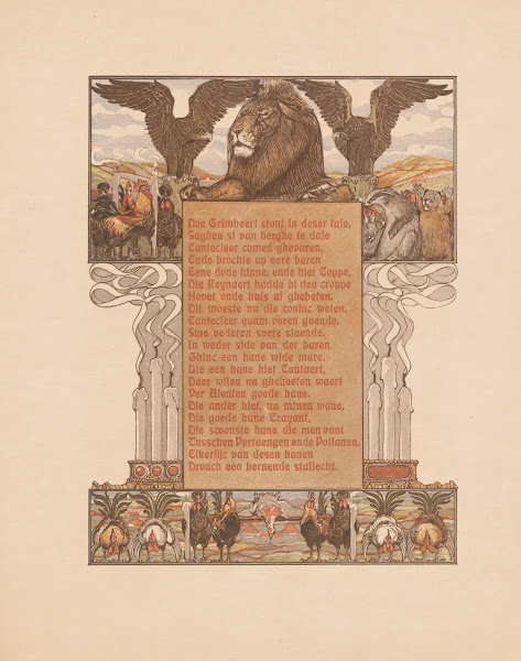 Extinguished candles and lion Nobel flanked by eagles 1910
