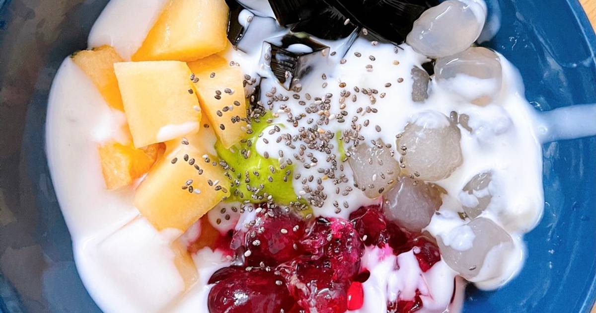 Chè bơ hoa quả cốt dừa 🥑🍓🍈🥥🍧