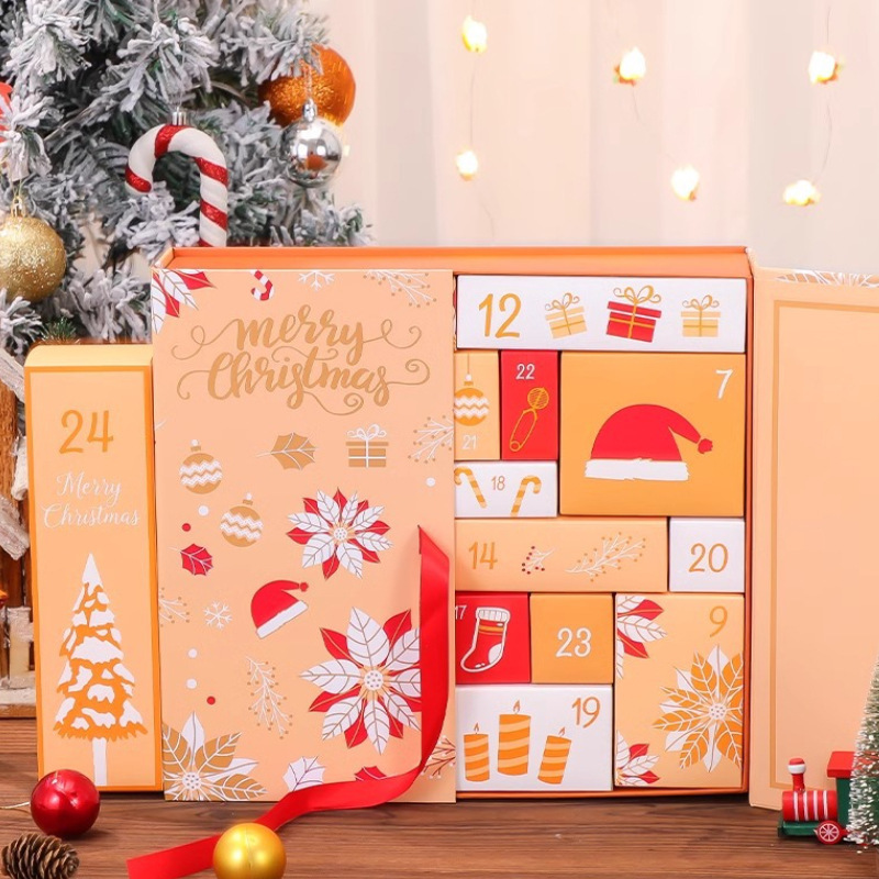 Leere Adventskalender-Geschenkboxen, 24 Fächer