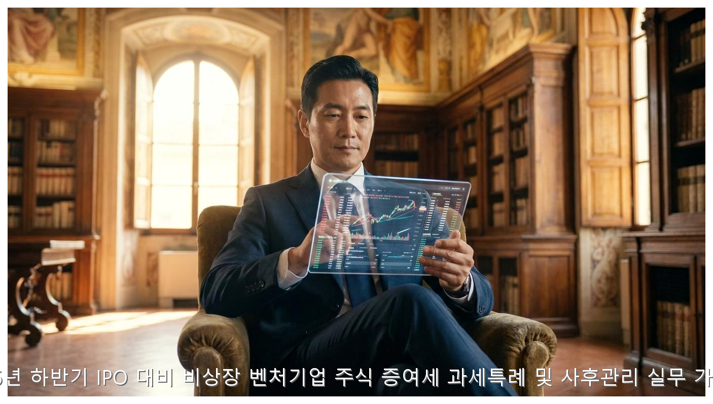 2026년 하반기 IPO 대비 비상장 벤처기업 주식 증여세 과세특례 및 사후관리 실무 가이드 핵심 안내 및 분석 인포그래픽 (2)