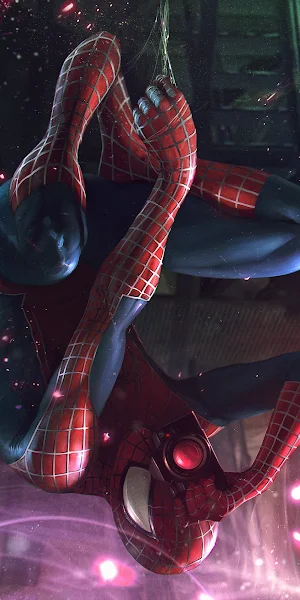 Spider-Man, Spider, Superhero, Marvel Comics, Light Full HD iPhone Wallpaper Background