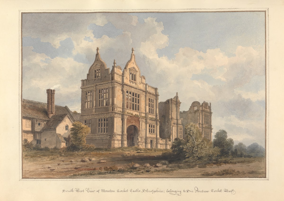 South West View of Moreton Corbet Shropshire belonging to Sir Andrew Corbet Bart