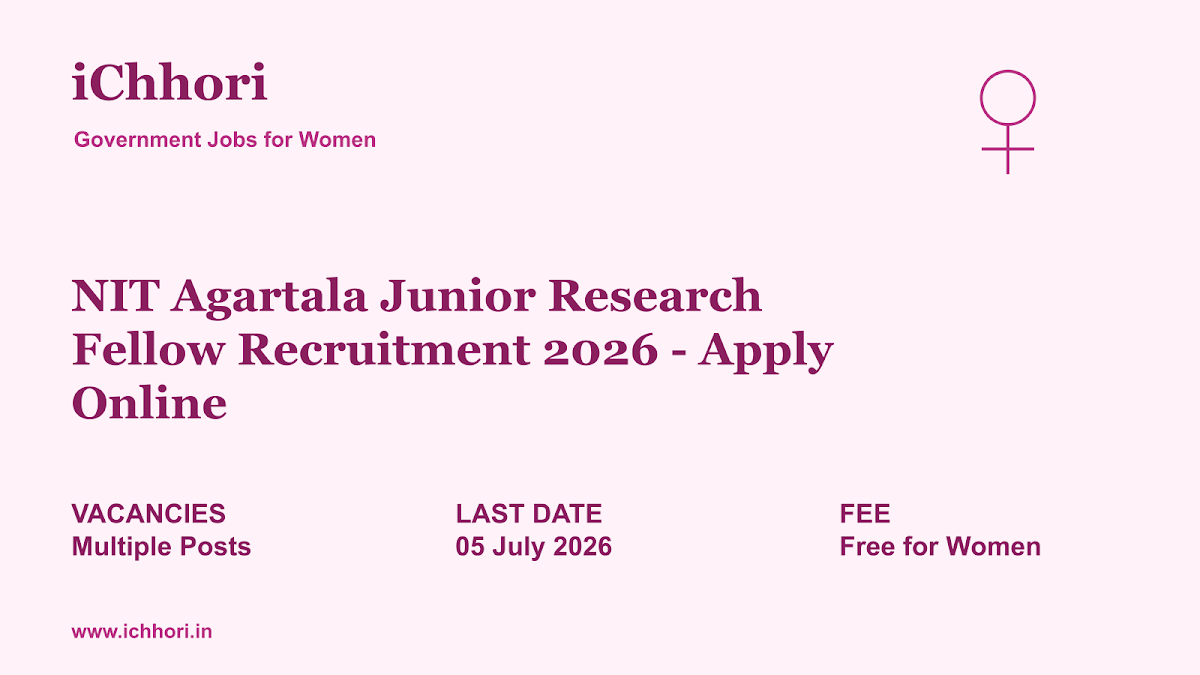 NIT Agartala Junior Research Fellow Recruitment 2026 - Apply Online - iChhori