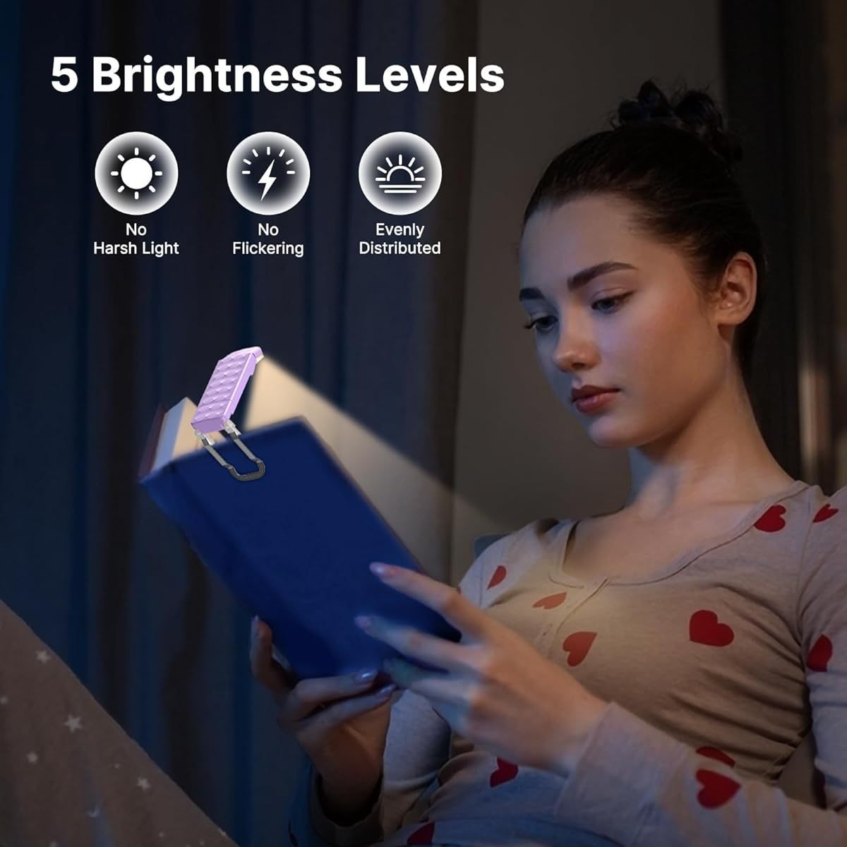 LED-Klemmleuchte, USB-aufladbar, dimmbar