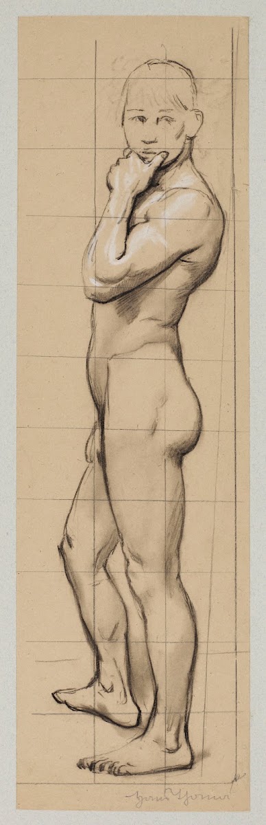 Nude young man sideways 1891