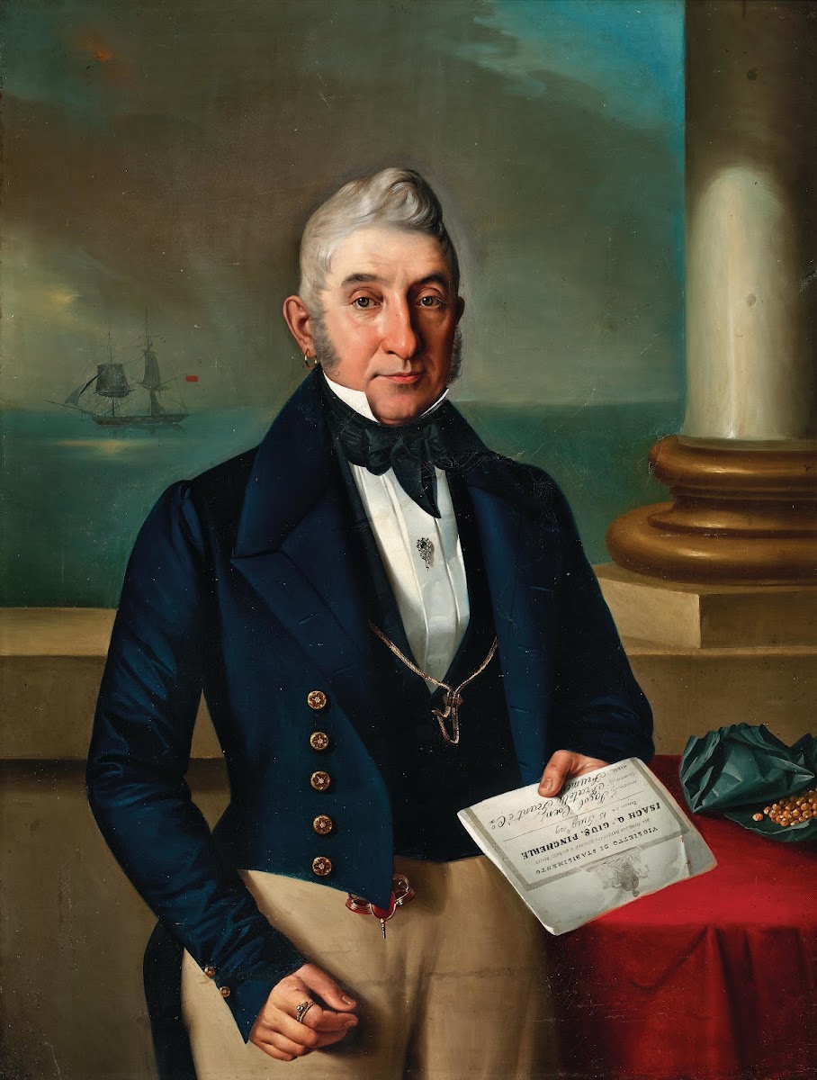 Portrait of Jacob Coen 1782 1852 grain merchant from Trieste 1839