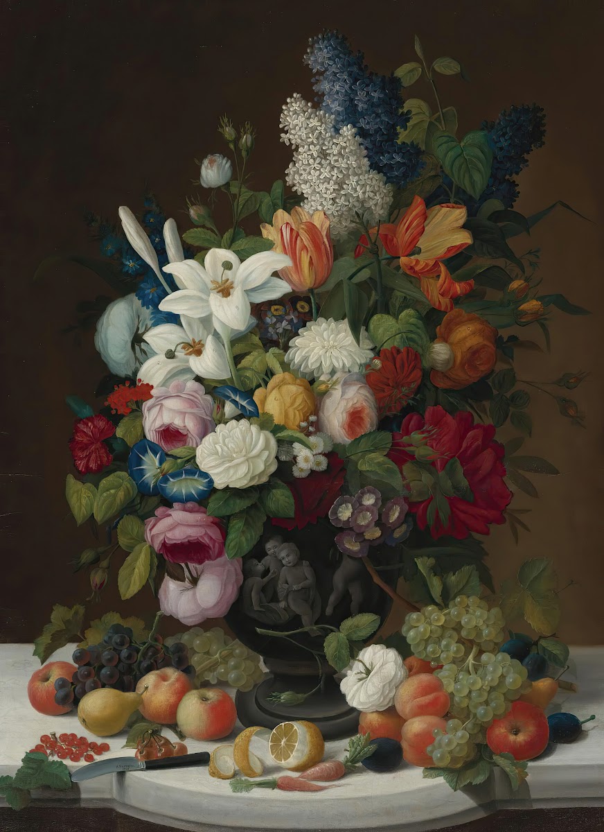 Still Life With Flowers And Fruit 1848