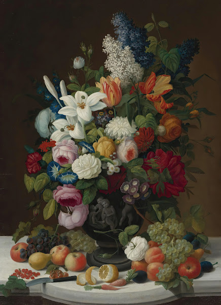 Still Life With Flowers And Fruit 1848