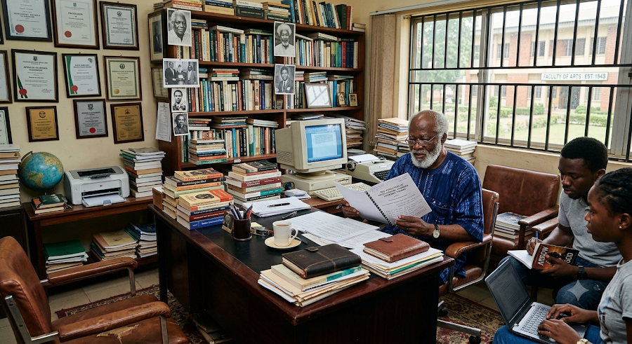 A senior academic in a university office