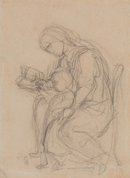 Mother and child reading The Education of the Virgin
