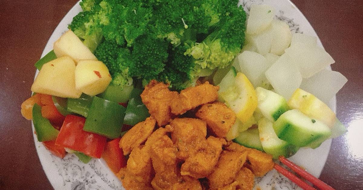 🇰🇷Ức Gà Sốt Cay Hàn Quốc Eat Clean