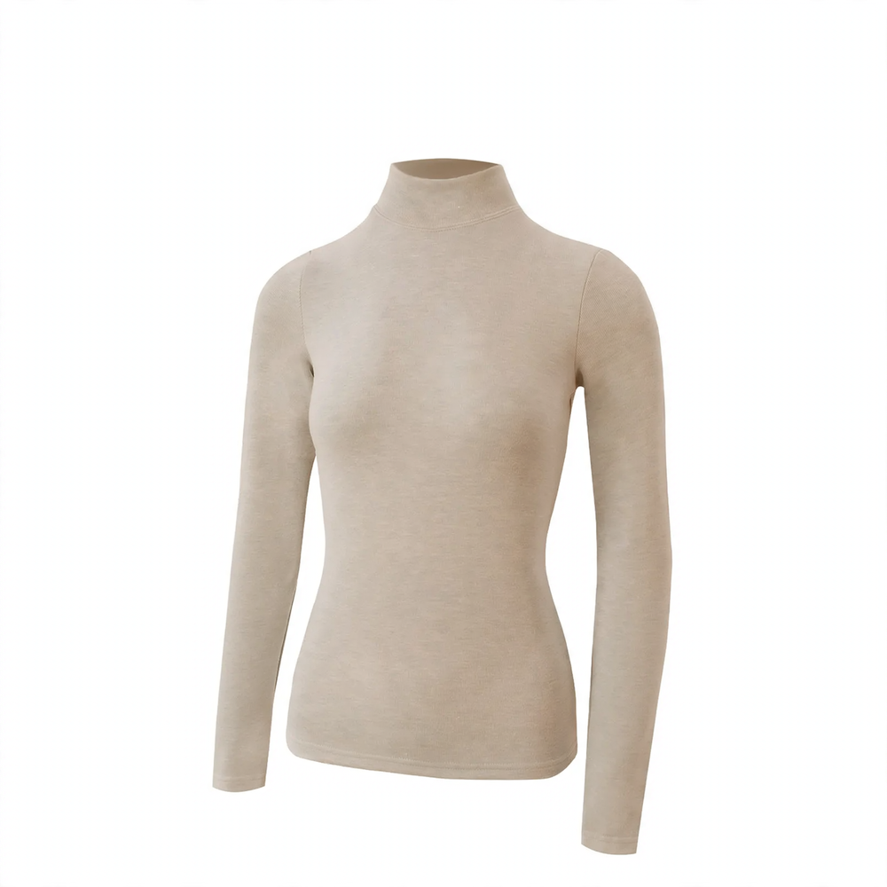 Women’s thermal top, padded, stand-up collar