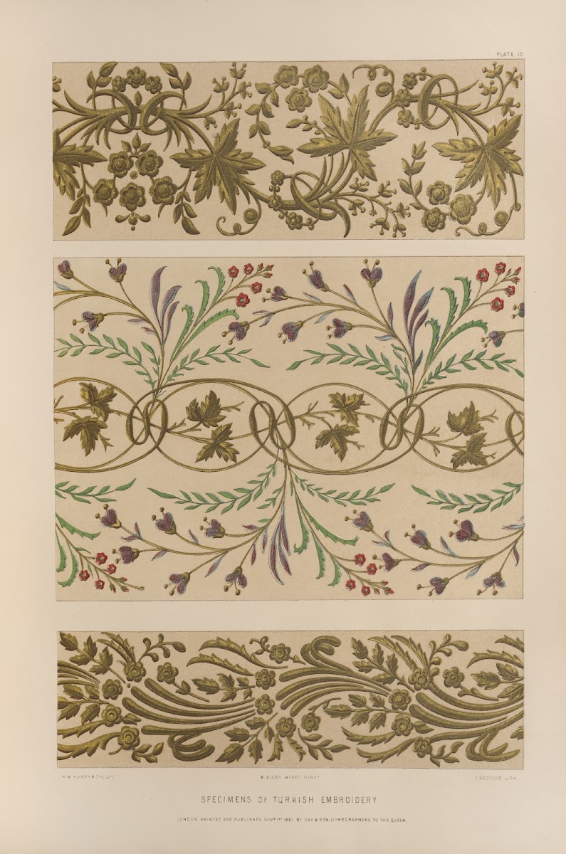 Specimens of Turkish embroidery 1851   1853