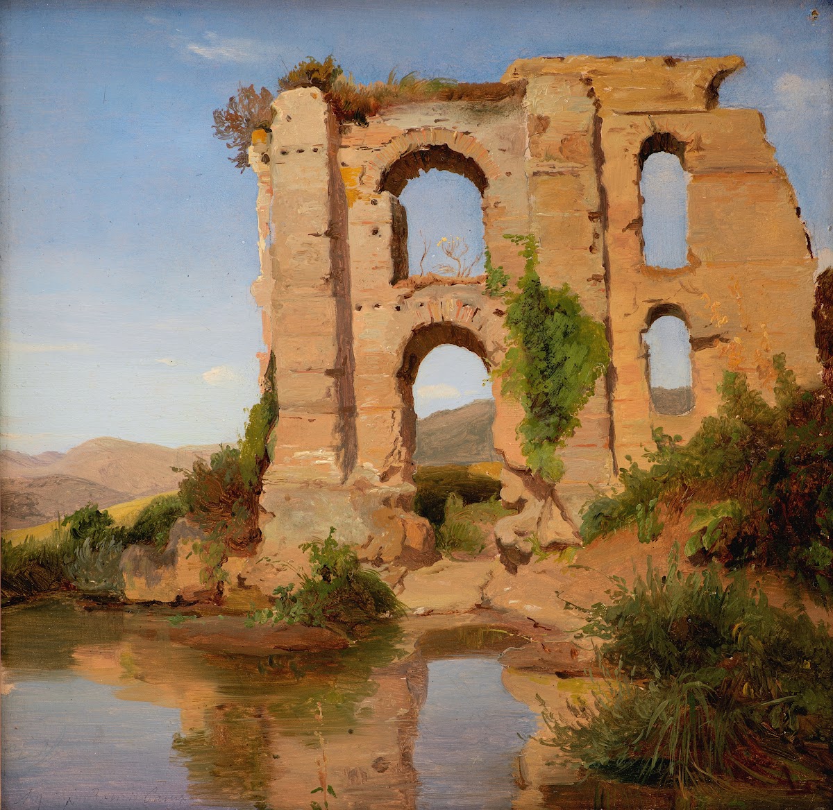 The Ruins of the Aqueduct Aniene Nuovo near Tivoli 1842  1847