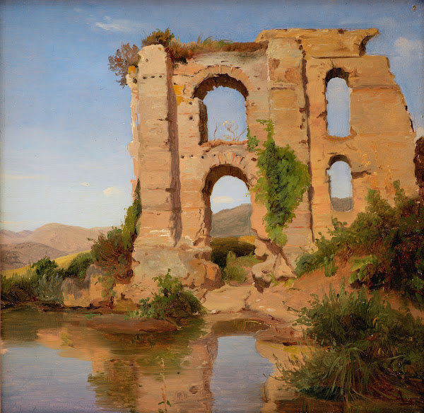 The Ruins of the Aqueduct Aniene Nuovo near Tivoli 1842  1847