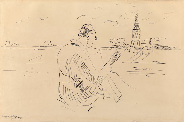 Woman Sewing before Amersfoort 1915