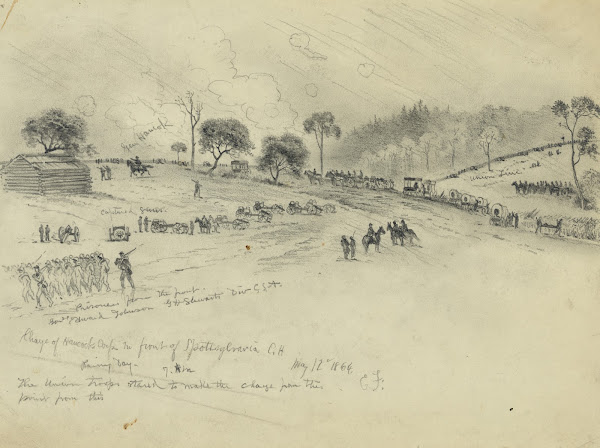 Charge of Hancocks Corps in front of Spottsylvania Court House 1864