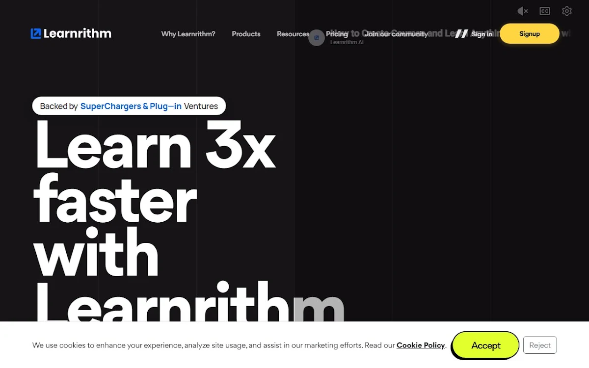 Captura de Learnrithm Ai