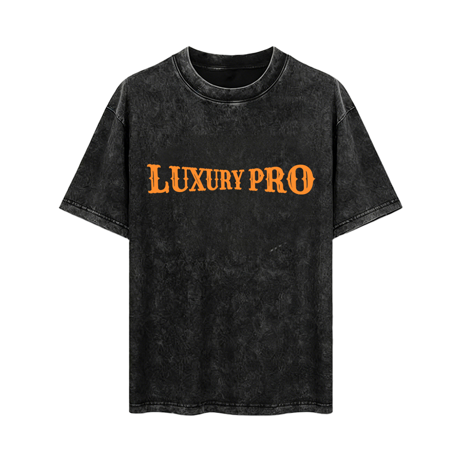 AOP 2D Washed T Shirt with Heat Transfer Print
