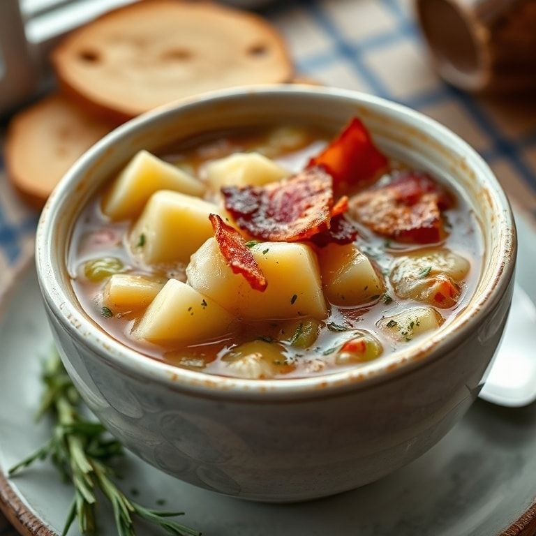 Irish Bacon, Cabbage & Potato Soup (Hearty & Cozy) – Easy One-Pot Comfort in 40 Min finished
