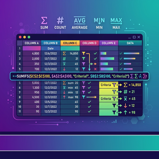 Hàm RACON: SUMIFS, COUNTIFS, AVERAGEIFS — Cú Pháp Đặc Biệt