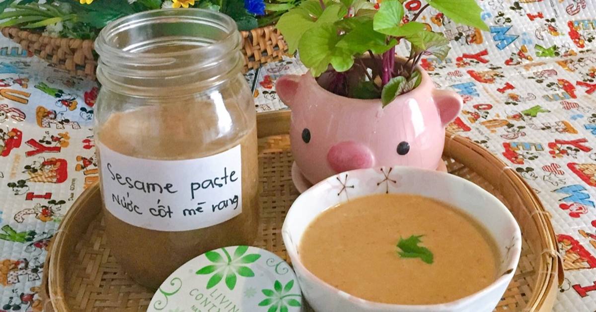 Cách làm nước cốt mè rang (sesame paste) và sốt mè rang