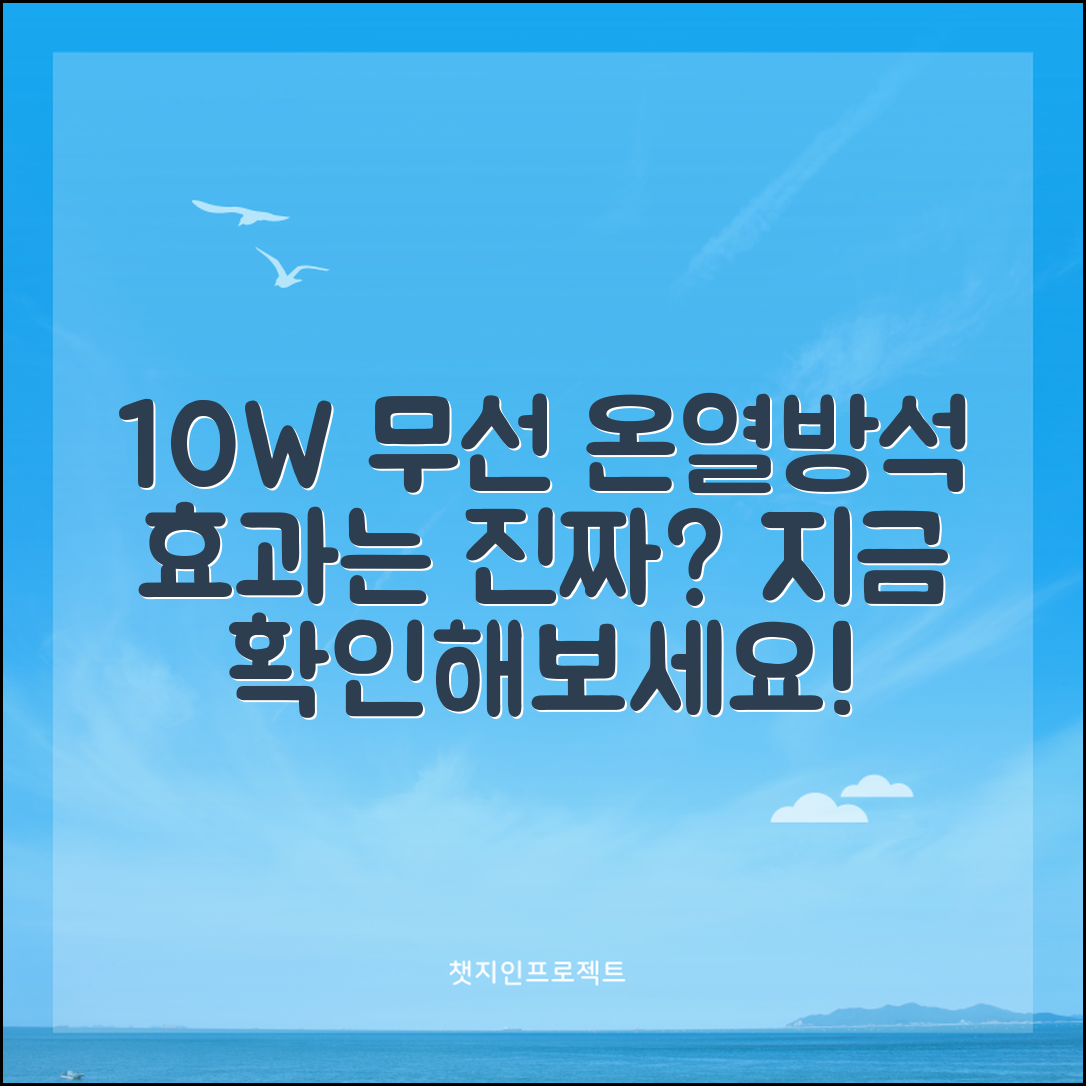 10w무선온열방석, 정말 효과가 있을까요?