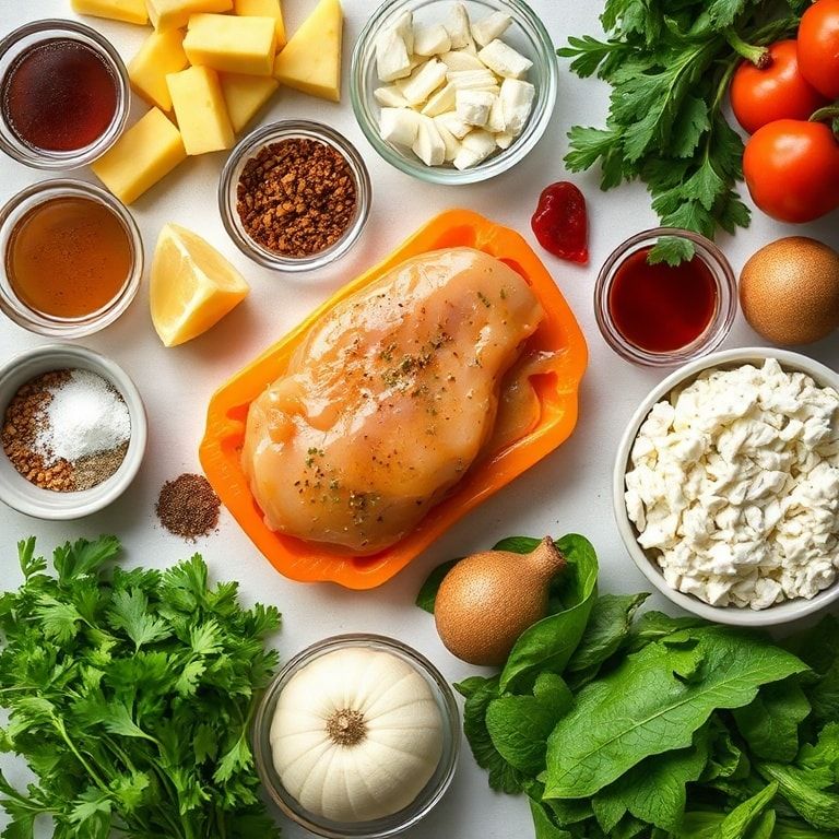 Ingredients for Easy Teriyaki Pineapple Chicken Stuffed Peppers for Dinner – Sweet & Savory 30‑Minute Meal