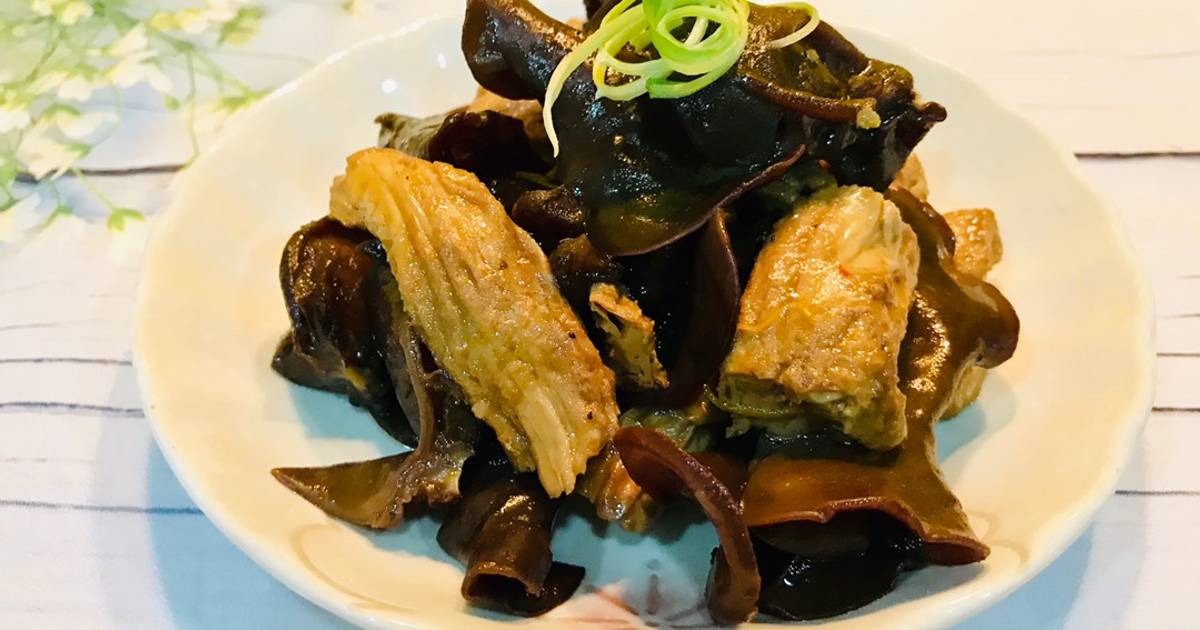Mộc nhĩ kho tiêu với tàu hủ ki