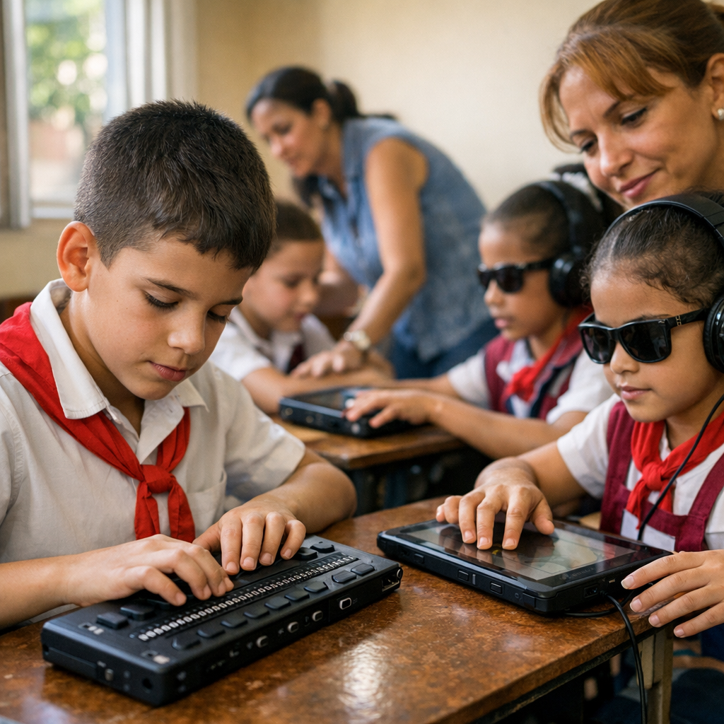 Educación inclusiva en Cuba: innovación digital en escuela para niños con discapacidad visual