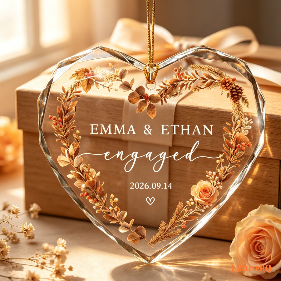 Heart-shaped Glass Ornament