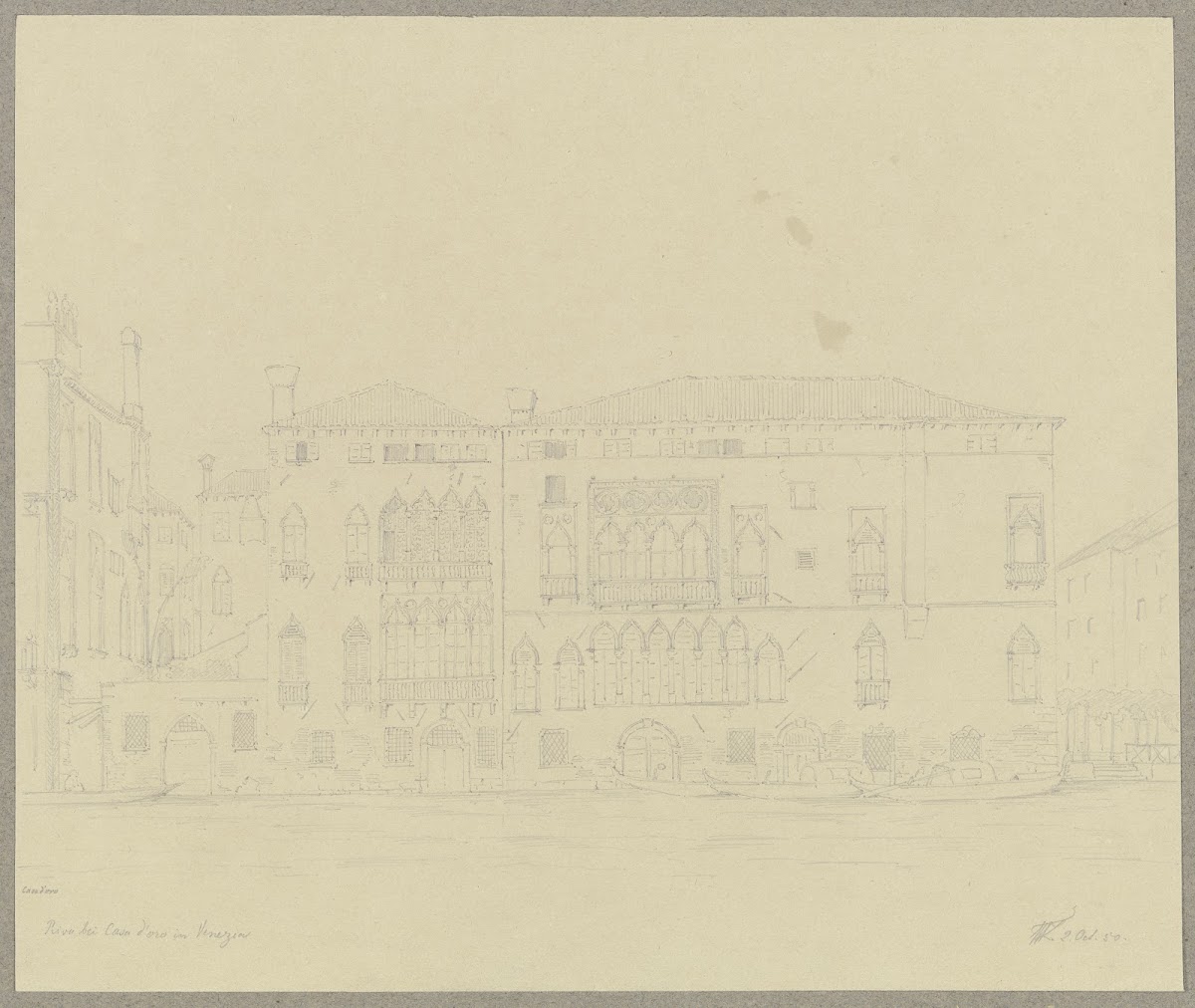 Der Palazzo Ca dOro am Canale Grande in Venedig 1850