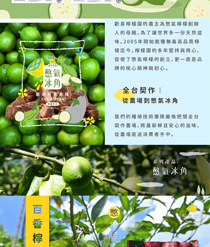 憋氣檸檬｜百香檸檬冰角 28ml&times;10個/袋